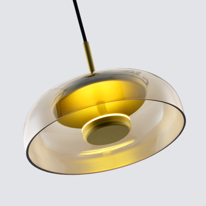 Suspension design ronde en verre LED Glass