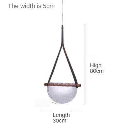 Suspension design LED avec demi-cercle verre Creative - vue 8 sur 10