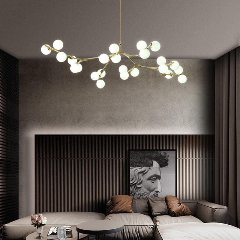 Lámpara LED de estilo rama moderna Irune con globos
