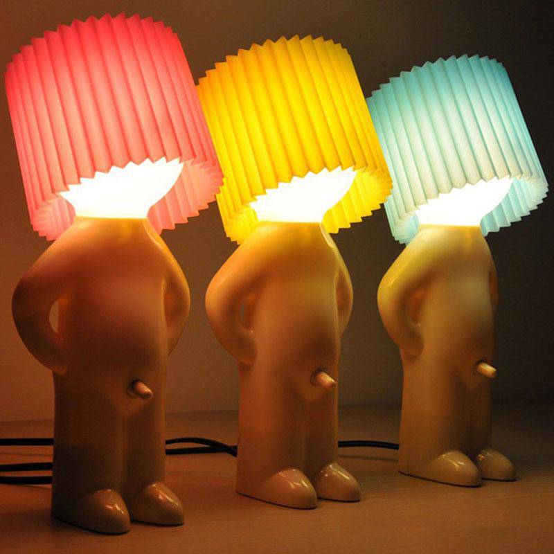 Modern LED table lamp in plastic Cartoon style