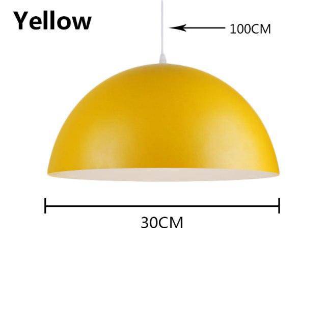 Suspension design LED avec abat-jour arrondi macaron coloré Loft