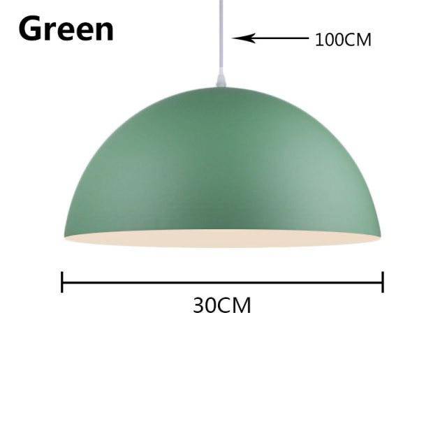 Lámpara de suspensión design LED con pantalla redonda Loft color macarrón