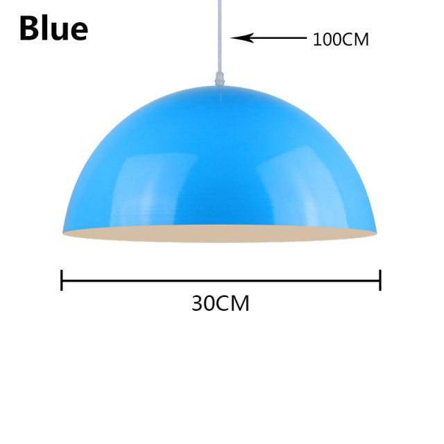 Lámpara de suspensión design LED con pantalla redonda Loft color macarrón
