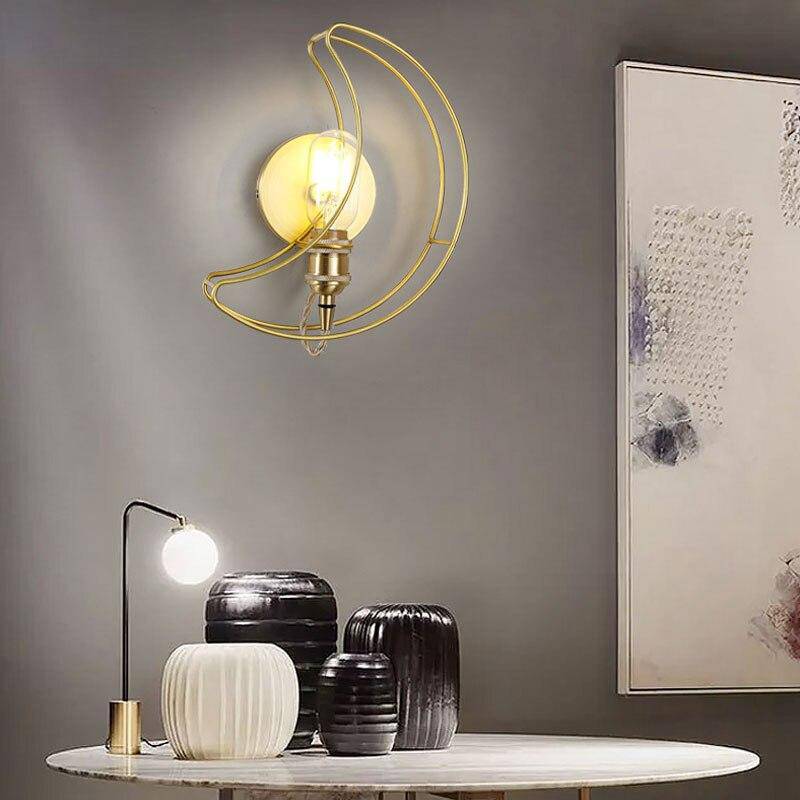 Applique murale design LED en métal doré style Galaxie