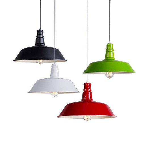 pendant light LED design with lampshade Loft colorful label