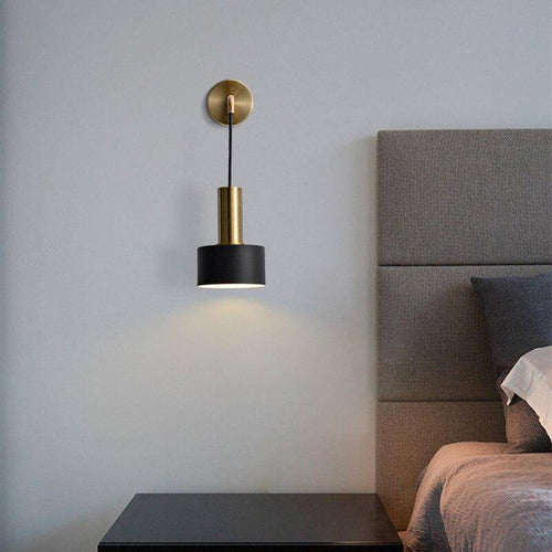 wall lamp LED wall design with gold base and lampshade Home