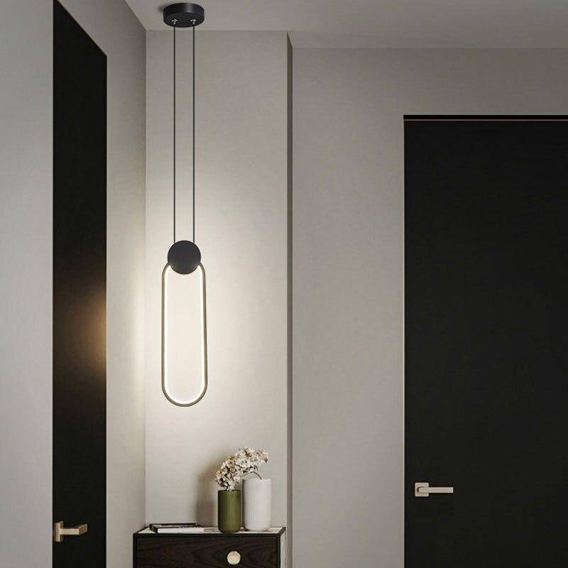 Lámpara de suspensión design LED de forma geométrica en metal Luxury
