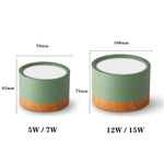 Spotlight modern LED wood and metal coloured Allan