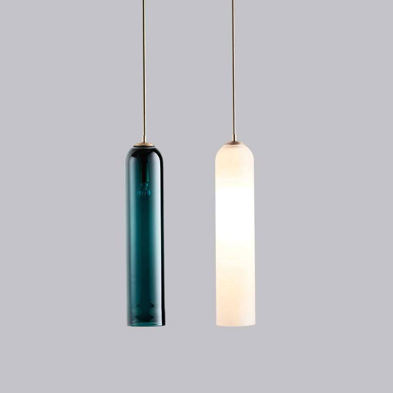Suspension design à LED en verre fondu coloré Loft