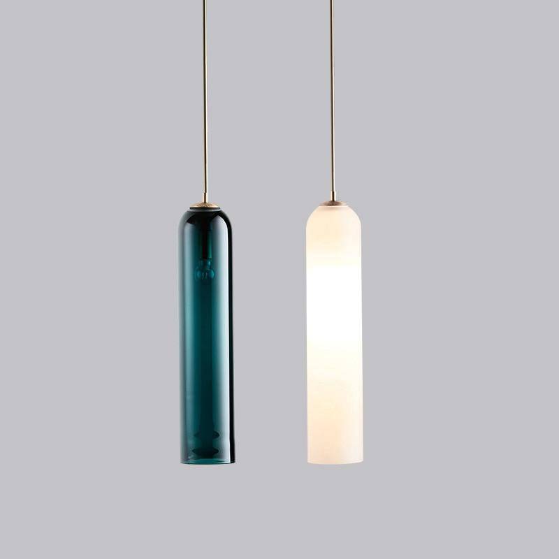 pendant light Loft colored molten glass LED design