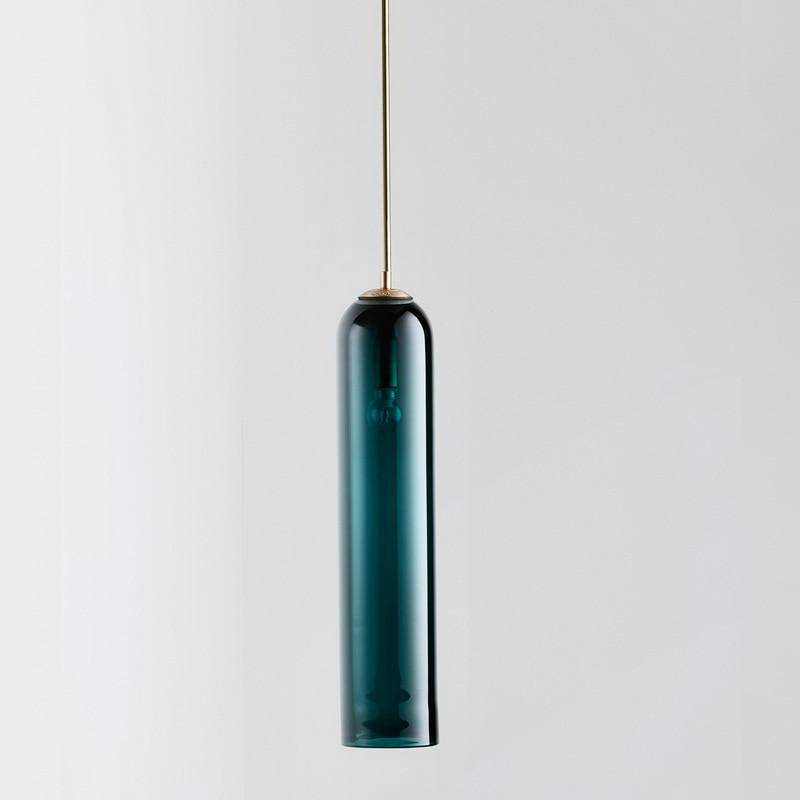 Lámpara de suspensión design con LEDs en vidrio fundido de color Loft