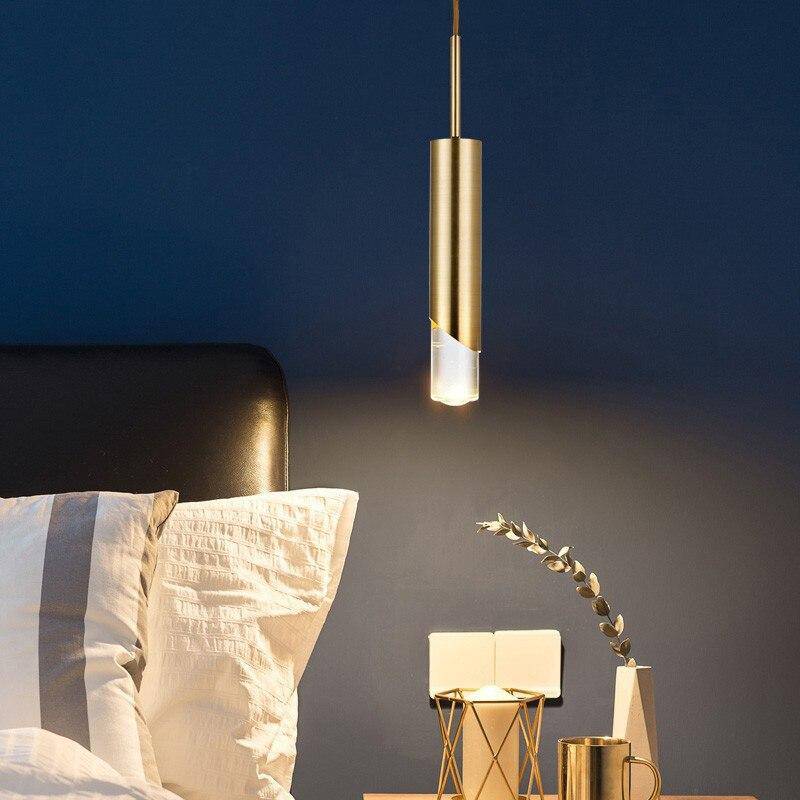 Suspension design à LED en métal style cylindre Loft