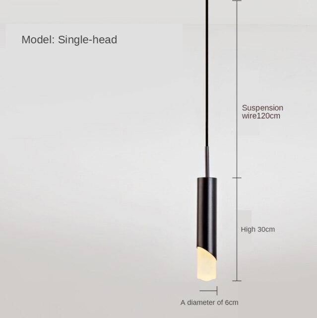 Suspension design à LED en métal style cylindre Loft