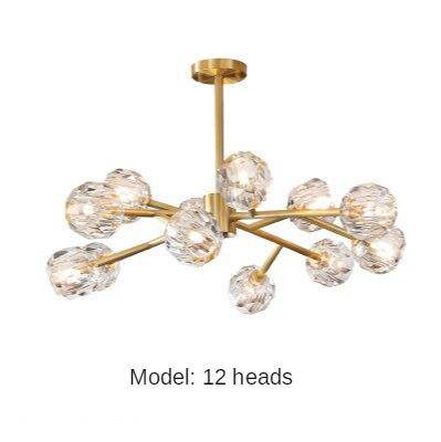 Gold LED design chandelier with Luxury crystal ball