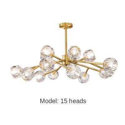 Gold LED design chandelier with Luxury crystal ball