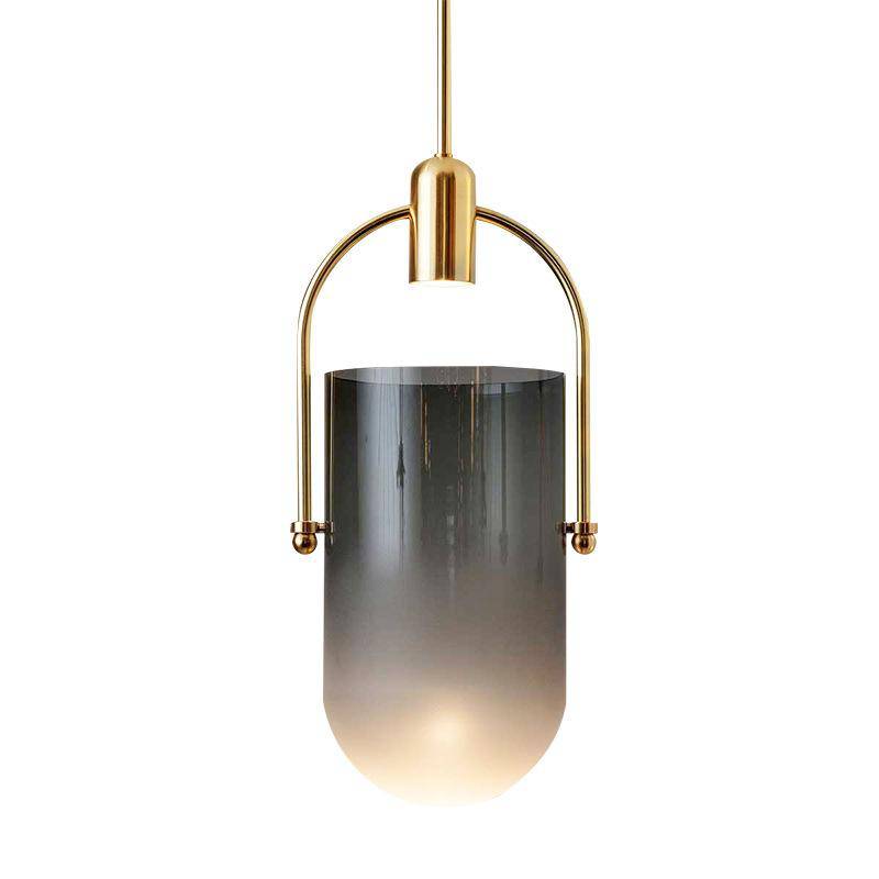 pendant light LED design with lampshade rounded Shadow glass