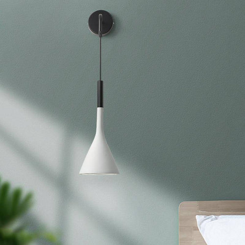 Lámpara de pared design LED en cono metálico Shadow