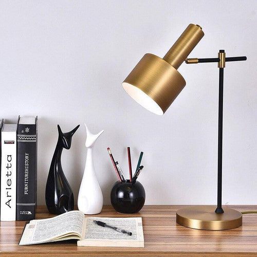 Lampe de bureau design à LED avec abat-jour style géométrique - vue 2 sur 4