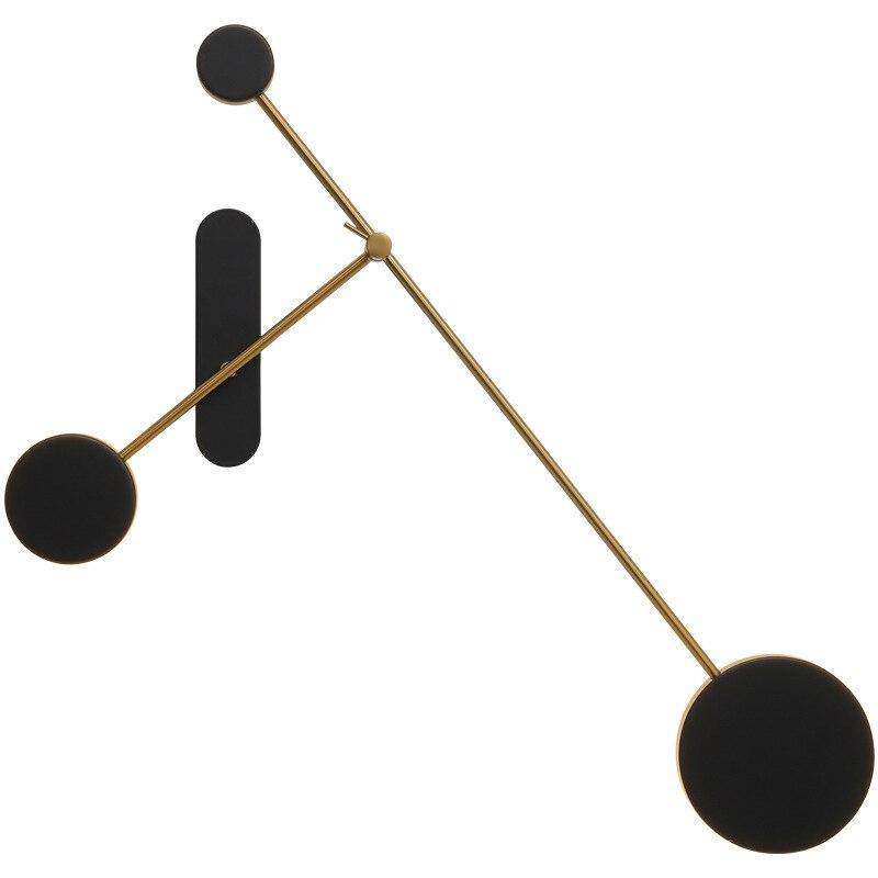 Applique murale design LED avec plusieurs disques noirs Loft