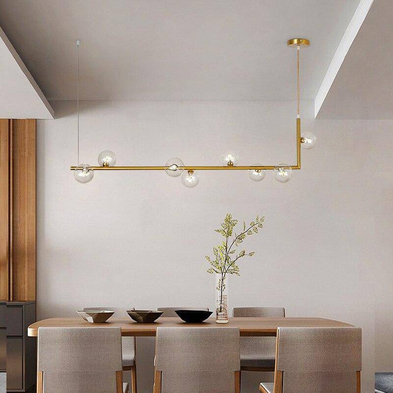 Suspension design LED allongée en métal Kitchen