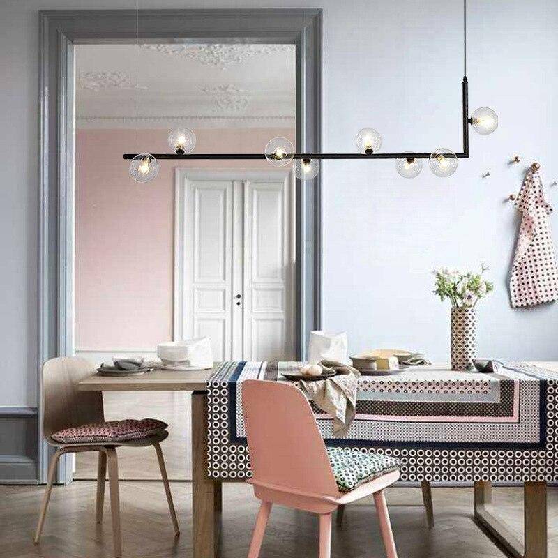 Suspension design LED allongée en métal Kitchen - vue 4 sur 10