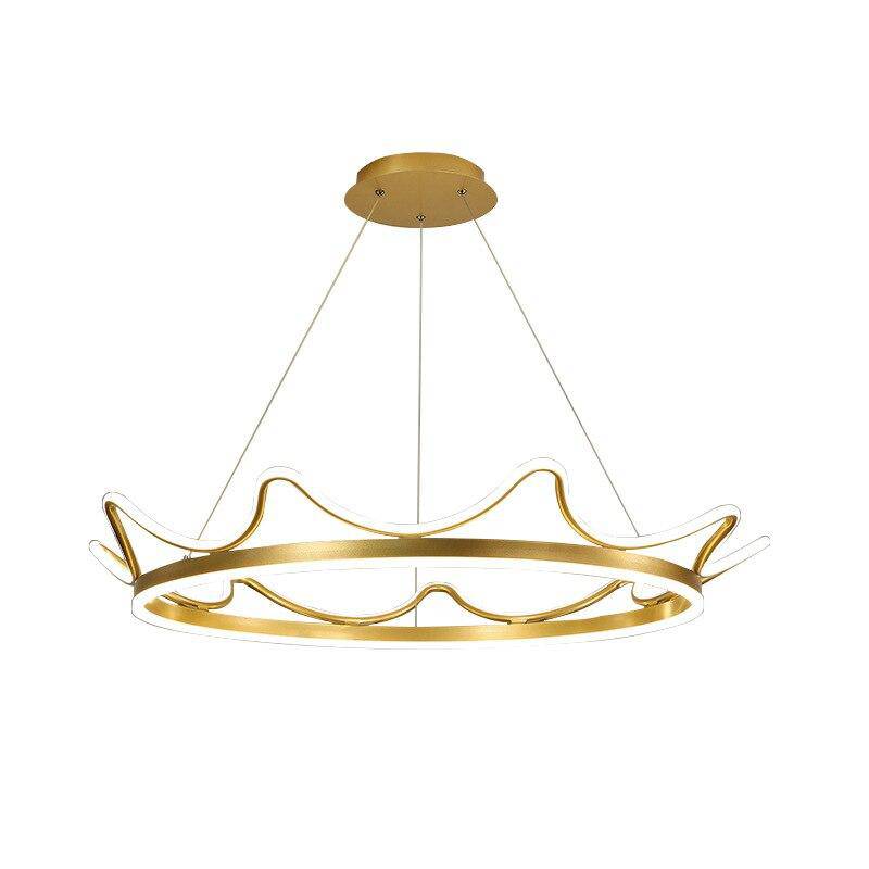 LED chandelier in gold metal Crown style