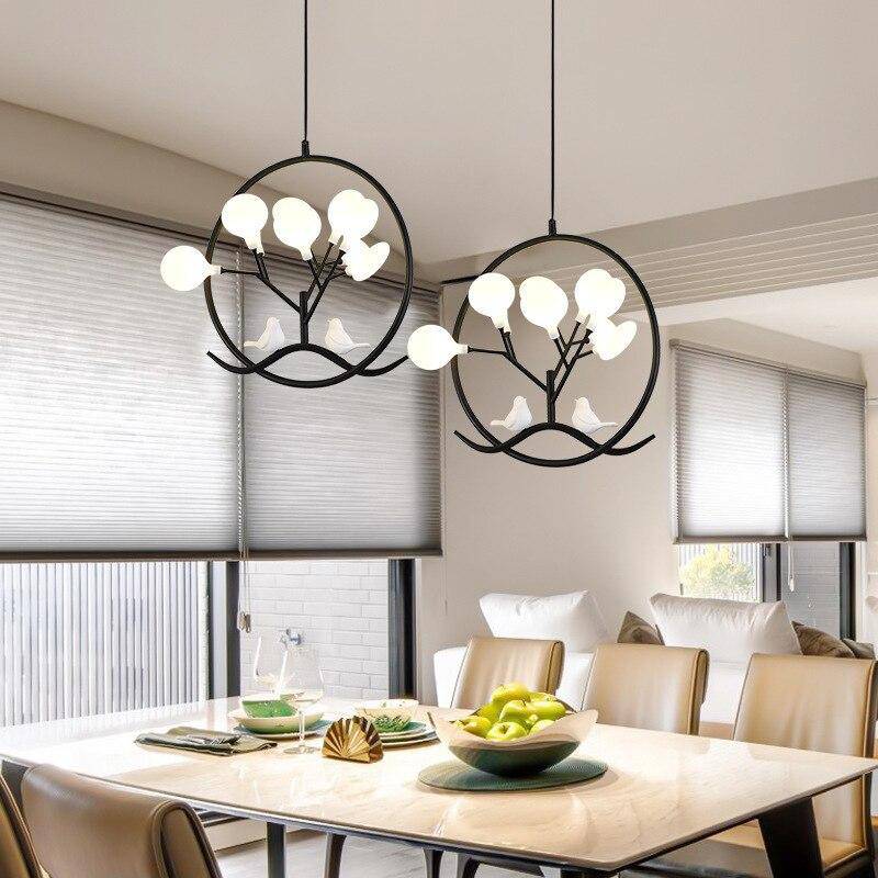 Suspension design LED avec plusieurs branches dorées