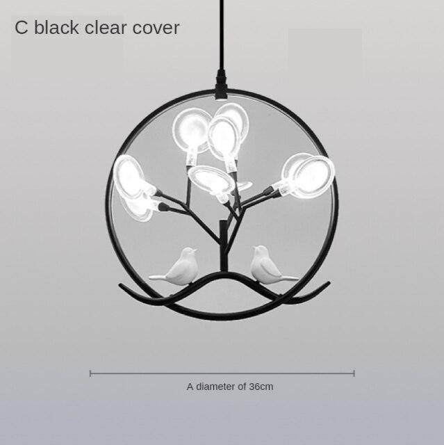 Suspension design LED avec plusieurs branches dorées