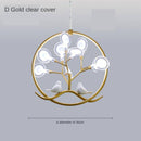 Suspension design LED avec plusieurs branches dorées
