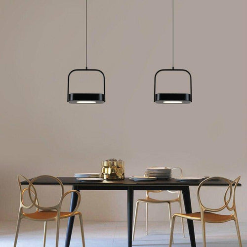 Suspension design LED en métal aux bords arrondis Shadow - vue 3 sur 9