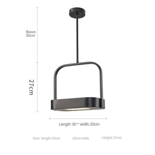 Suspension design LED en métal aux bords arrondis Shadow - vue 10 sur 9