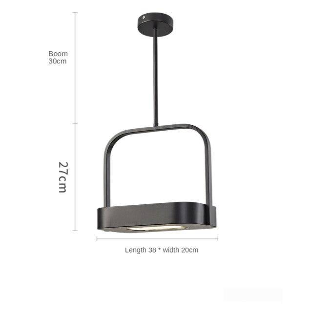 Suspension design LED en métal aux bords arrondis Shadow - vue 8 sur 9
