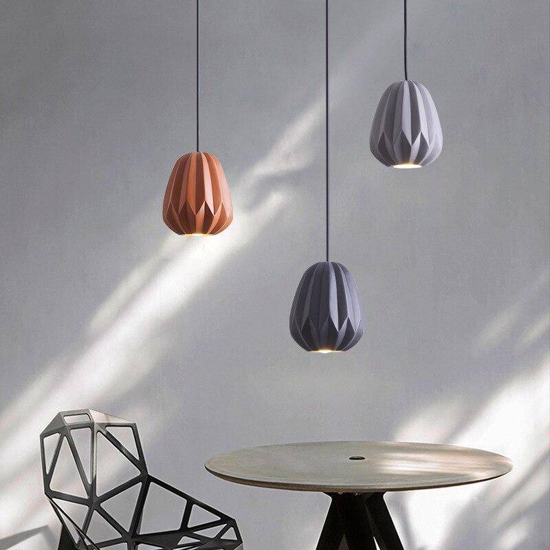pendant light LED design with lampshade geometric color Shadow