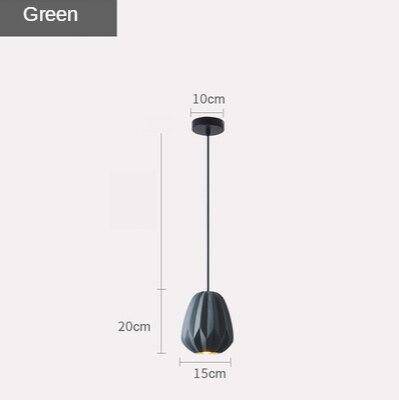 Suspension design à LED avec abat-jour géométrique coloré Shadow