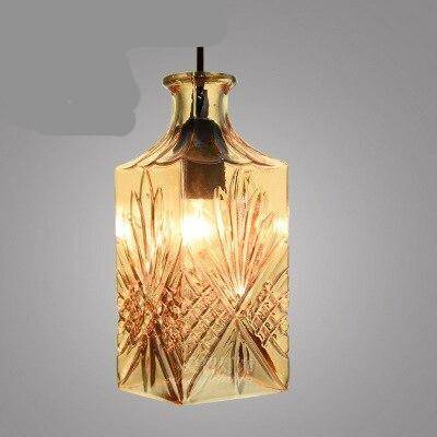 Suspension rétro LED en verre style Cognac - vue 6 sur 6