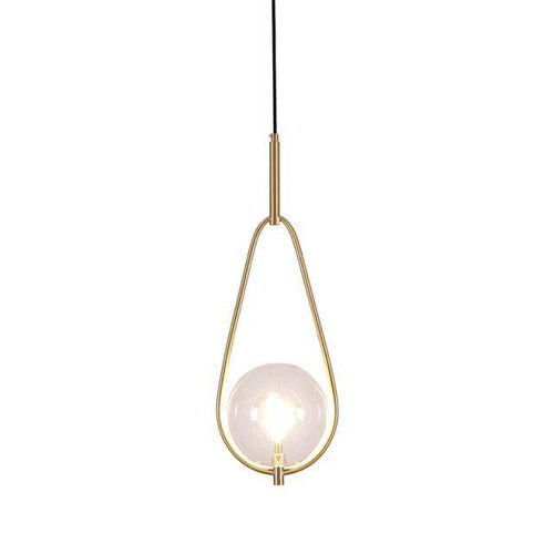 Suspension design LED avec boule en verre et métal Loft - vue 7 sur 7