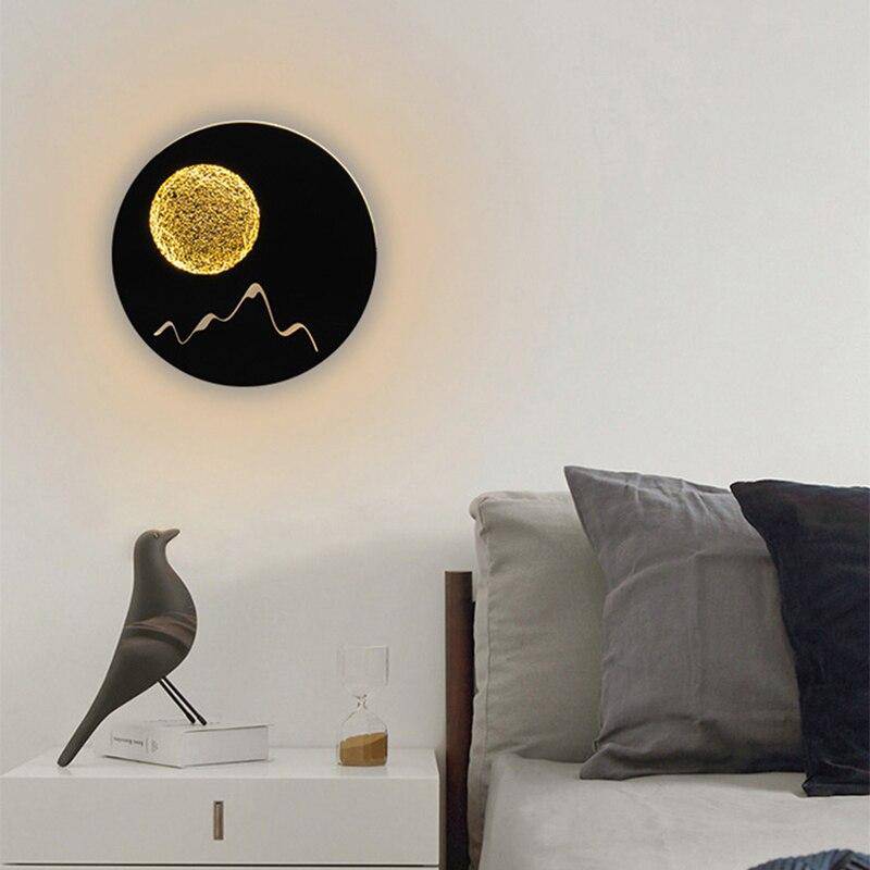 Applique murale design LED ronde en métal style Moon - vue 3 sur 9