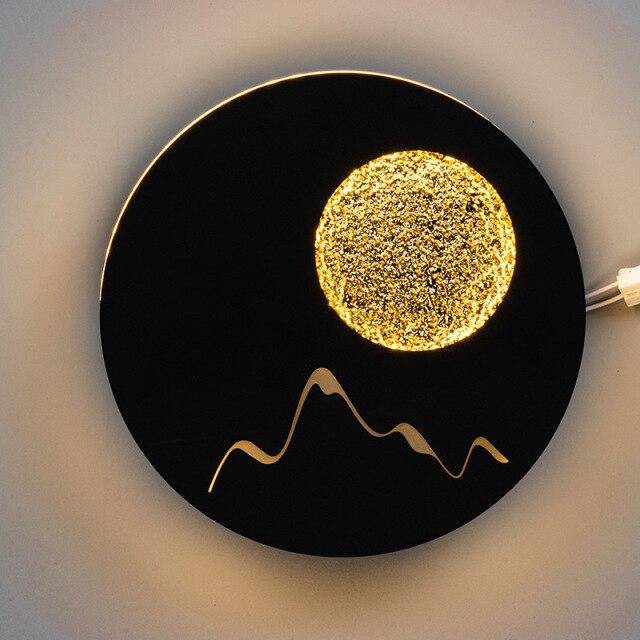 Applique murale design LED ronde en métal style Moon - vue 7 sur 9