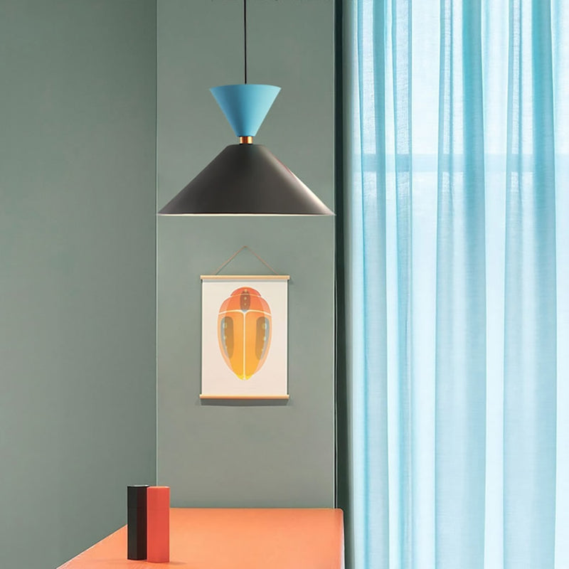 pendant light LED design with lampshade nordic colored Topaz