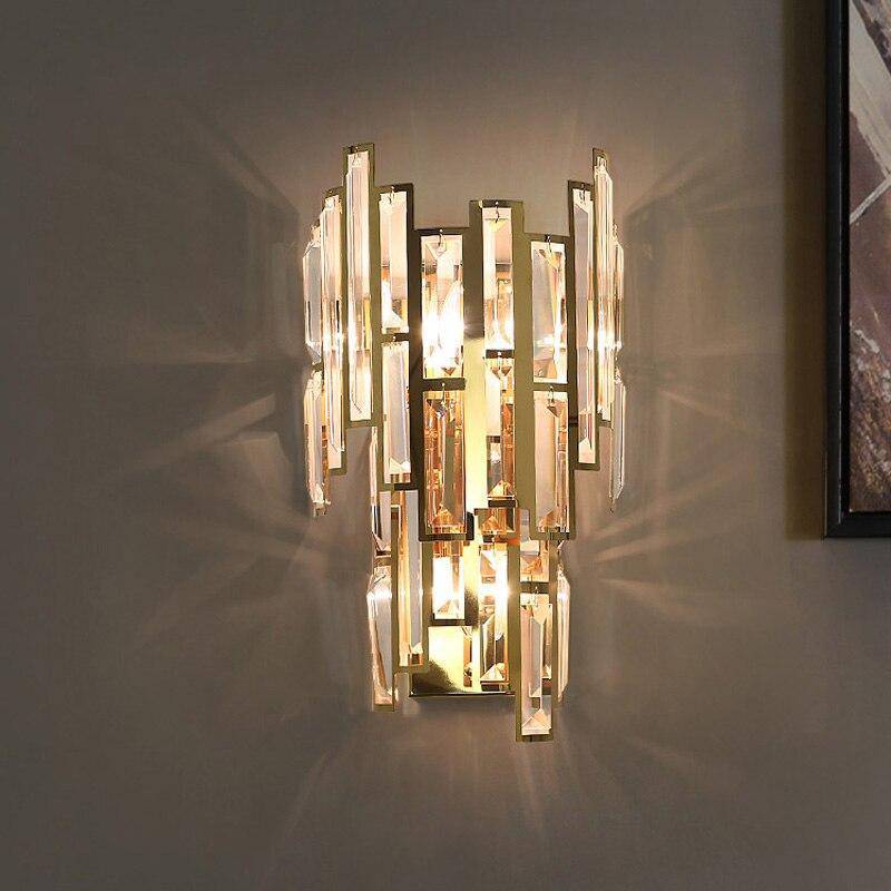 wall lamp LED wall design in gold crystal glass