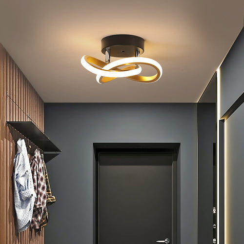 Modern LED ceiling lamp with Donovan cross rings