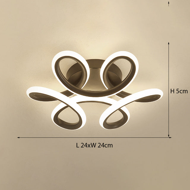 Modern LED ceiling lamp with rounded metal shapes Diena