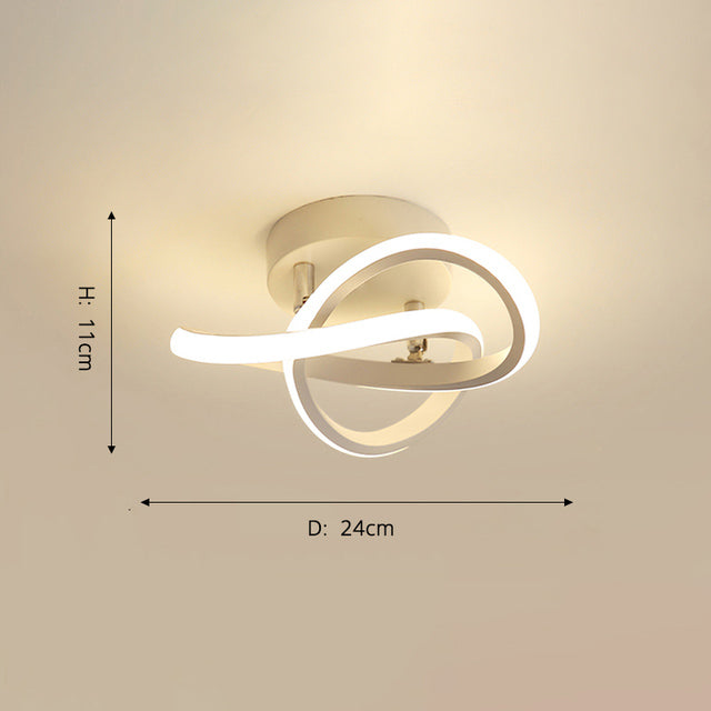 Plafonnier moderne LED avec des anneaux croisés Donovan