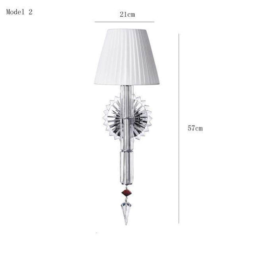 wall lamp LED wall design with lampshade retro and Luxury crystal glass