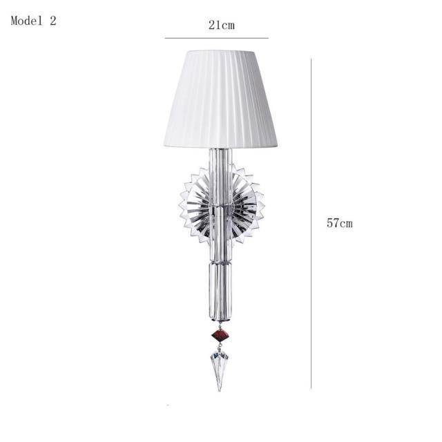 wall lamp LED wall design with lampshade retro and Luxury crystal glass