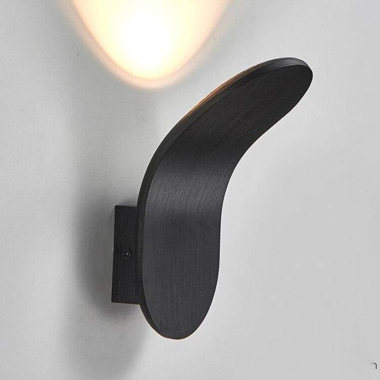 wall lamp LED wall design with lampshade curved metal Wake style