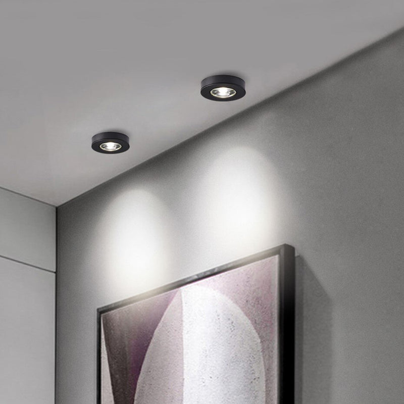 Spot moderne LED extra fin rond en aluminium Delma