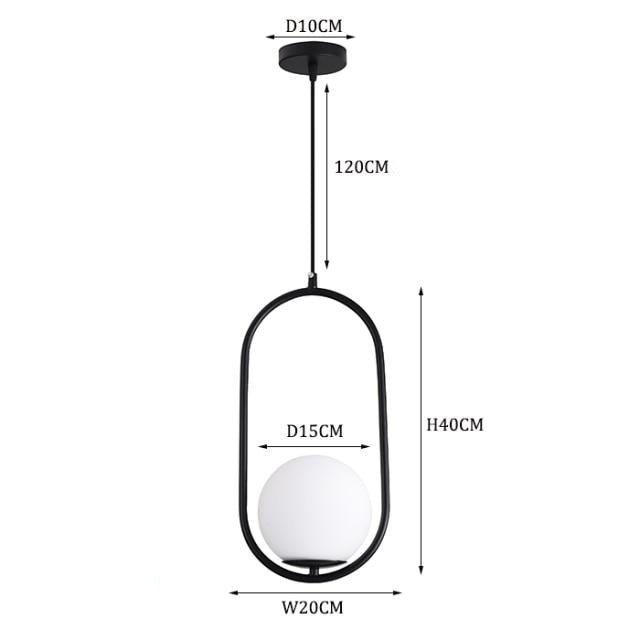 pendant light gold LED design with Italia glass ball