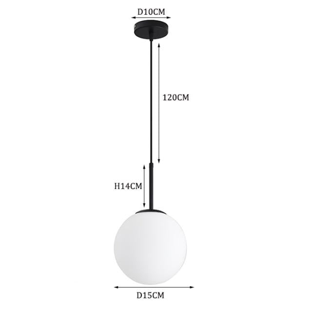 Suspension design LED dorée avec boule en verre Italia