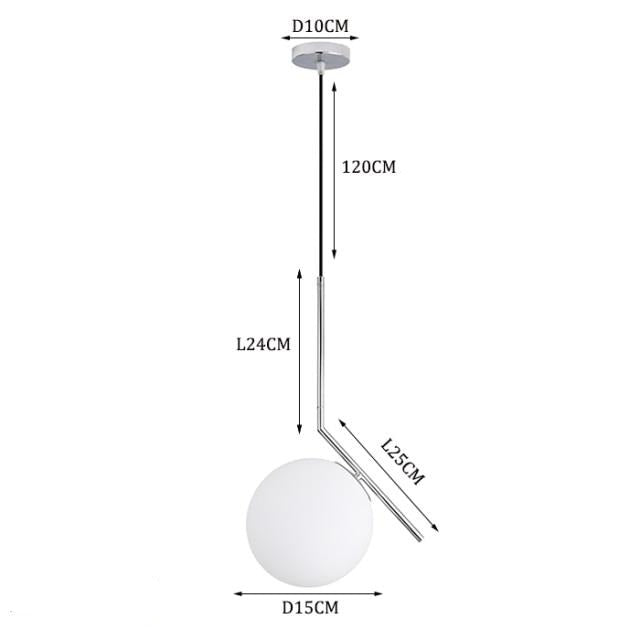 Lámpara de suspensión design LED dorado con bola de cristal Italia